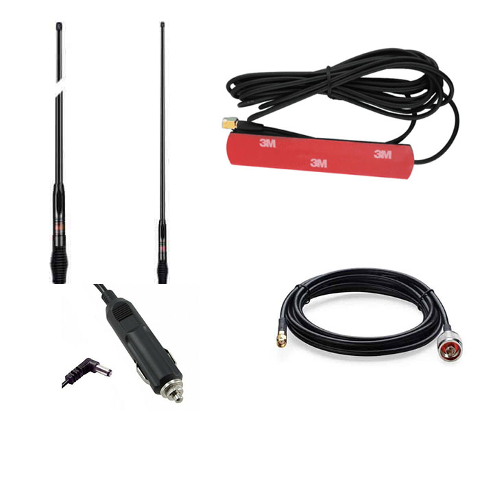 GME 4G Cellular Antenna + Cable + Adhesive Antenna +12v Plug Kit for